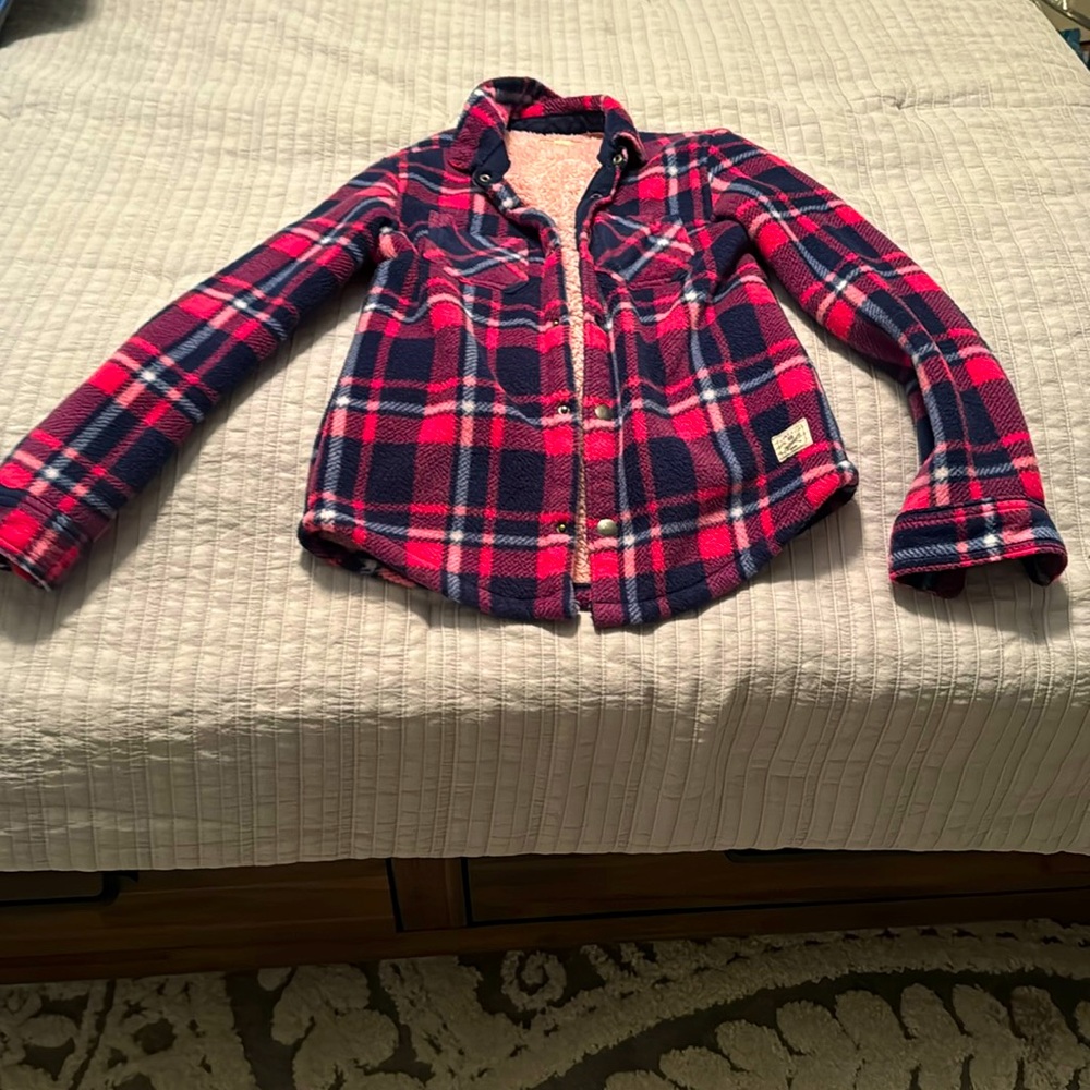Girls plaid fleece